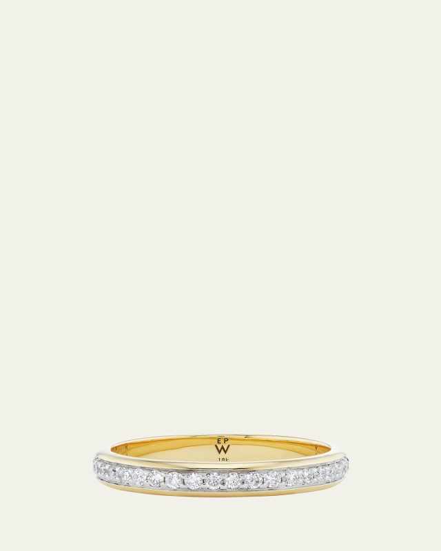 18K Yellow Gold Dash Diamond Ring